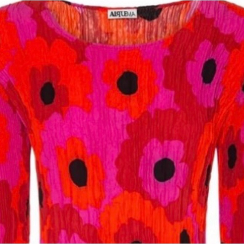 Australian Dress Brand, Alquema, Hot Pink, Vibrant Orange, & Black Smash Dress - Picture 2 of 16